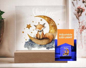 Personalized Animal Night Light, Birth Christening Baptism Gifts Birthday Gift Boy Girl, Cute Baby Birth Gifts, Baby Room Lights, Baby Gifts