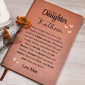 Daughter Personalized Journal, To My Daughter Personalized Gift From,  Sentimental Gifts For Daughter, Daughter Custom Notebook