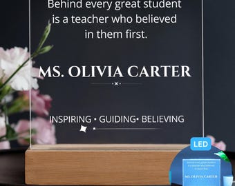 Lehrer Acryl Plakette, personalisierte Schreibtisch Namensplatte Lehrer Danke Geschenk, Lehrer Wertschätzung & Klassenzimmer Geschenk, Lehrer Abschiedsgeschenk