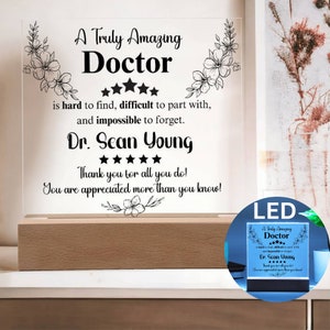 Regalo di ringraziamento personalizzato per il medico, cartello personalizzato presente per il medico, un medico davvero straordinario, targa di apprezzamento per il medico, regalo di partenza del medico