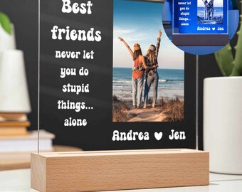 Best Friend Gift, Best Friend Gift Ideas, Best Friend Birthday Gift, Best Friend Photo Acryl Frame Gift, Best Friend Christmas Gift Frame