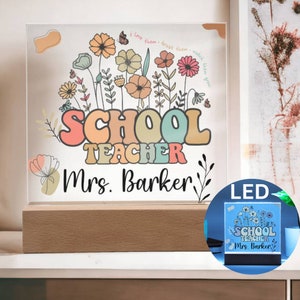 Personalized Teacher Gift, Teacher Appreciation Gift, Back To School Gift, Teacher Thank You Gift, Teacher Name Sign, Desk Plate