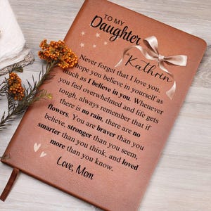 To My Daughter Personalized Journal, To My Daughter Personalized Gift From, Sentimental Gifts For Daughter, Daughter Custom Notebook