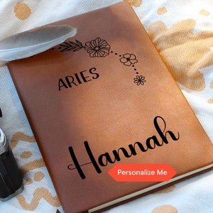 Customizable Aries Zodiac Constellation Journal With Name, Manifestation Journal, Astrology Zodiac Gifts, Zodiac Sign Gift, Astrology Diary