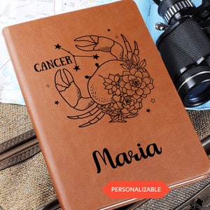 Cancer zodiac Gift, Cancer Astrology Journal, Zodiac Manifestation, Astrology Gifts For Her, Zodiac Sign Journal, Astrology Diary, Gift