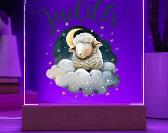 Nachtlicht Personalisiert Mit Namen, Kinder Nachtlicht Sterne, LED Nachtlicht Baby, Junge Geburt Geschenk Baby, Nachtlampe Für Kinder