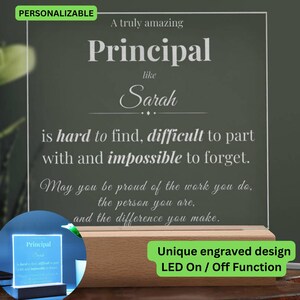 Principal Appreciation Gift, Administrator Plaque, Educator Plaque, Boss Day Thank You Plaque, Principal Office Decor, Educator Plaque