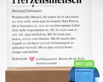 Herzensmensch Definition Deko Platte, Definition Lieblingsmensch Poster Herzensmensch Definition, Geschenke Geburtstag Weihnachten