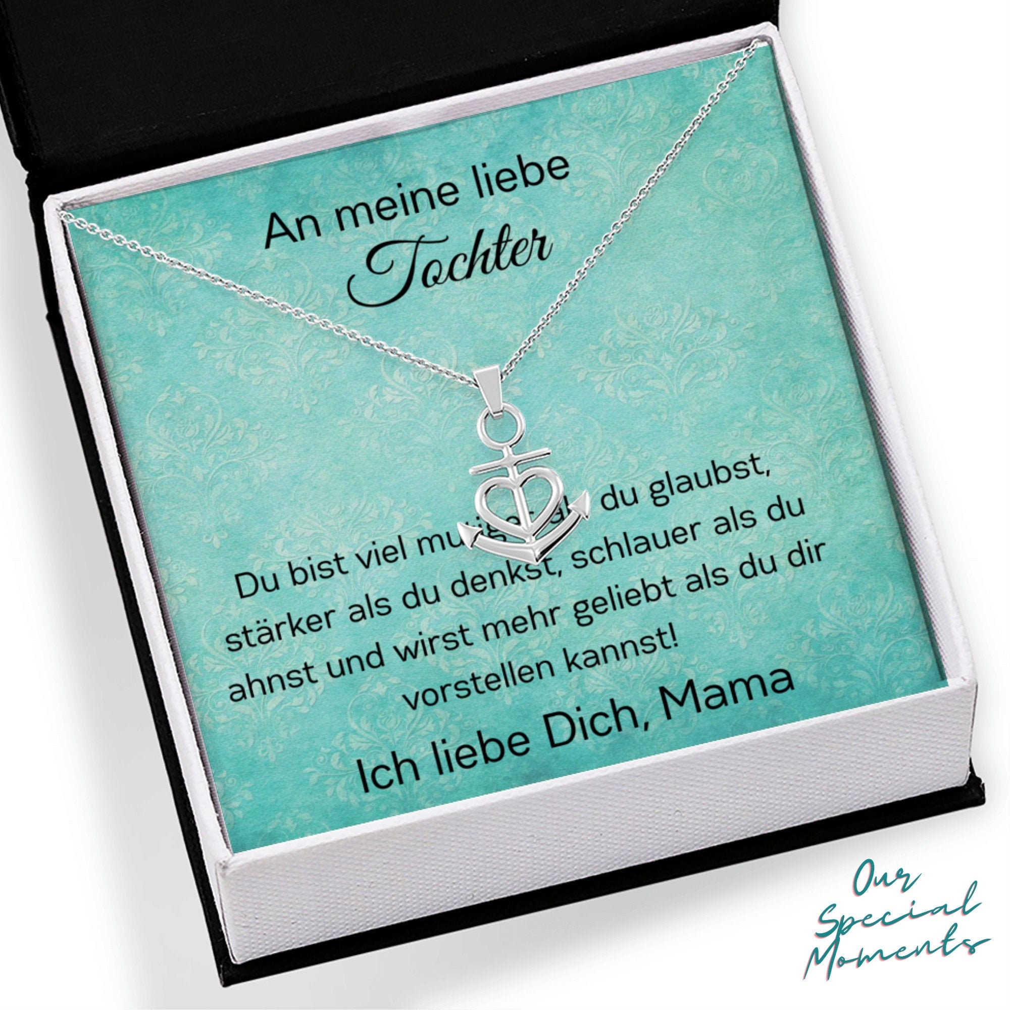 Anker Kette Tochter Du Bist Viel Mutiger Als Du Glaubst Etsy