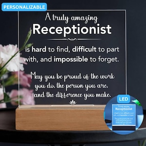 Receptionist Retirement Gift, Christmas Gift For Receptionist, Receptionist Leaving Gift, Receptionist Gift Ideas, Receptionist Appreciation