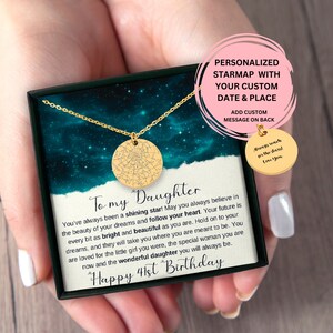 41st Birthday Gift For Daughter, Personalized 41st Birthday Gift For Daughter, Custom Star Map By Date Necklace, 41st Birthday Gift For Her