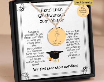 Abitur 2026, Geschenk Zum Abitur 2026, Prüfung Bestanden, Karte Für Abitur, Abitur Kette, Geschenk Abi 2026, Enkeltochter Tochter Abitur