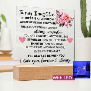 To My Daughter &quot;Lion&quot; Love Mom Acrylic Plaque, Presents for Daughters, Daughter Gift from Mom, Unique Gifts for Daughter from Mom, From Dad
