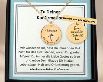 Namenskette Mit Geschenkbox Gravur Kreuz Geschenk Zur Konfirmation Für Mädchen Kreuzkette Mit Bibelspruch Segensspruch Geschenk Konfirmation