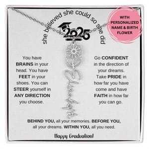 Personalized Graduation Graduation Name Necklace, Graduation Gift For Her, Class Of 2025, Daughter Graduation Gift, College Graduation