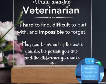 Placa veterinaria personalizada, regalo de graduación veterinaria, regalo de consultorio veterinario, regalo de técnico veterinario, regalo de agradecimiento al veterinario, idea de regalo de Navidad para veterinario