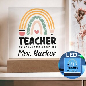Teacher Name Sign, Personalized Teacher Gift, Teacher Desk Gift, Teacher Appreciation Gifts, Teacher Desk Plaque, Teacher Gifts
