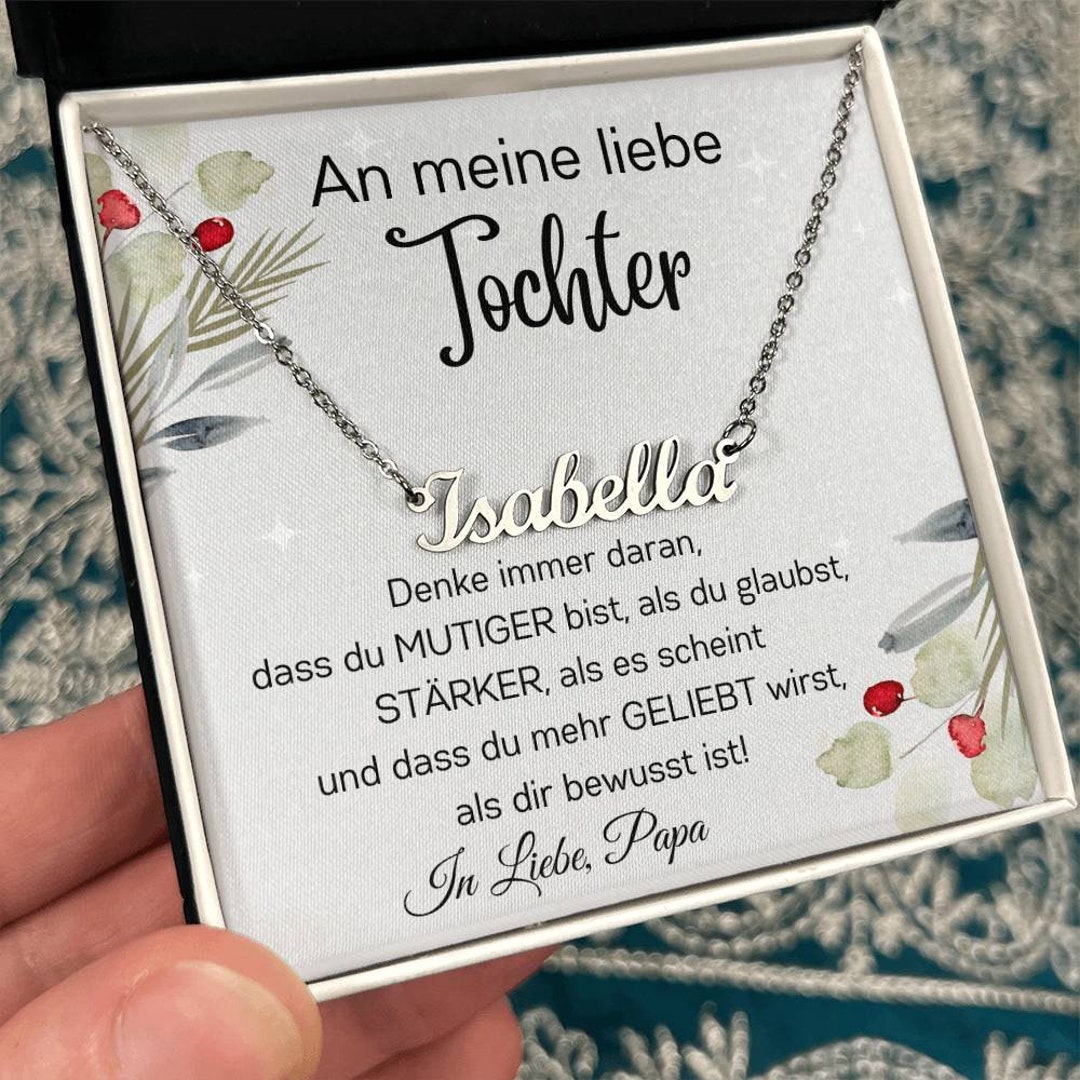 Vater Tochter Halskette Mit Gravur - Besonderes Geschenk Für Besondere Momente