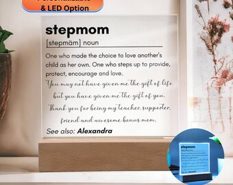 Step Mom Bonus Mom Frame, Step Mom Definition, Mothers Day Gift For Step Mom, Stepmom Gift, Bonus Mom Birthday, Personalized Stepmom Gift