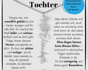 Weihnachtsgeschenk Tochter Schmuckkarte mit Spruch unendlich geliebt Mutmacher Erinnerung liebevolle Worte für Tochter