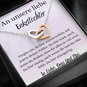 Goldene Herzen Kette Für Enkeltochter Geburtstagsgeschenk Für Etsy