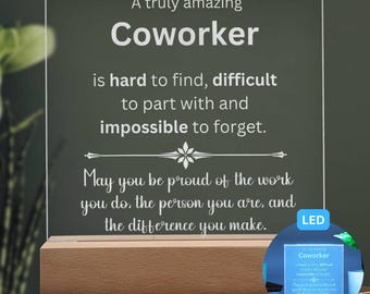 Coworker Moving Away Gift, A Truly Amazing Coworker, Coworker Appreciation Gift, Coworker Gift, Coworker Engraved Acrylic Plaque