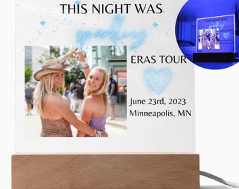 Eras Tour Memory Gift, Concert Memory LED Photo Frame, Eras Concert Frame, Personalized ERAS Tour Memory Gift, Eras Tour Keepsake,Gift Frame
