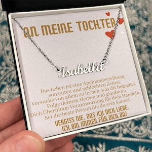 Namenskette Tochter, An unsere Tochter Schmuck Geschenk Von Eltern, Kinderschmuck, Mama Tochter Kette,An Meine Tochter,Kette Mit Wunschname