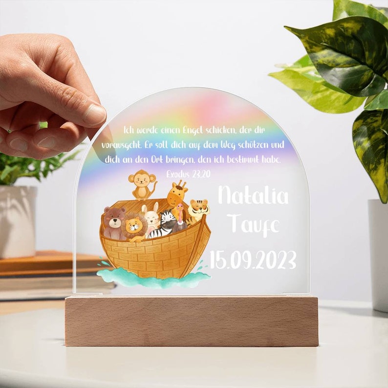 Geschenk Zur Taufe Personalisiert, Taufgeschenk Mädchen, Bibelspruch Taufe Geschenk, Taufgeschenk Von Patin, Taufgeschenk Junge image 7