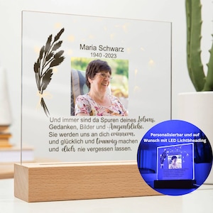 Geschenk Zur Trauer Personalisiert, Personalisiertes Trauergeschenk, Personalisiertes Andenken Trauer, Trauerlicht, Tröstende Sprüche Trauer