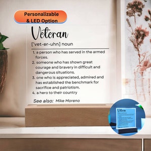 Veteran Gift, Veteran Day Gift, Veteran Appreciation Gift, Custom Veteran Gift, Veteran Definition Print, Veteran, Armed Forces Veteran