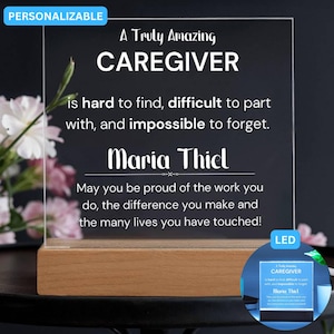 Custom Caregiver Appreciation Gift, Caregiver Retirement Gift, Christmas Gift For Caregiver, Birthday Gift Caregiver, Caregiver Leaving Gift