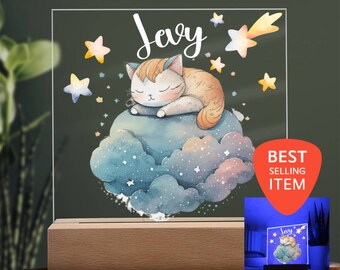 Night Light Personalized Cute Animals, Personalized Night Light With Name, Animal Night Light, Christening Gifts, Birth Gift Baby Boy