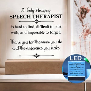 Custom Speech Therapist Gifts, Personalized Gift For Speech Therapist, Speech Therapist Plaque Sign, Thank You Gift For Speech Therapist