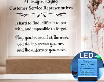 Customer Service Representative Gift, Customer Service Rep Retirement Gift Acrylic Plaque,  Appreciation Gift For Customer Service Rep