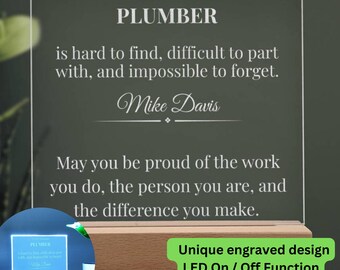 Plumber Appreciation Plaque