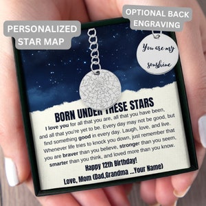 12th Birthday Custom Star Map Keychain, Son 12th Birthday, Meaningful Gift  Mom To Son 12th Birthday Gift For Him, Grandson 12th Birthday