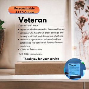 Veteran Gift, Armed Forces Veteran, Veteran Definition Print, Thank You Gift, Veteran&#39;s Day Gift, Veteran Quote, Veteran Appreciation Gift