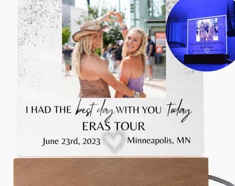 Eras Tour Memory Gift, Concert Memory LED Photo Frame, Eras Tour Personalized, Ersas Tour Memory, Concert Memory, Concert Date Picture