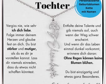 Für meine Tochter Schmuckkarte mit liebevoller Botschaft vergiss nie wie sehr ich dich liebe Erinnerung Weihnachten Geburtstag