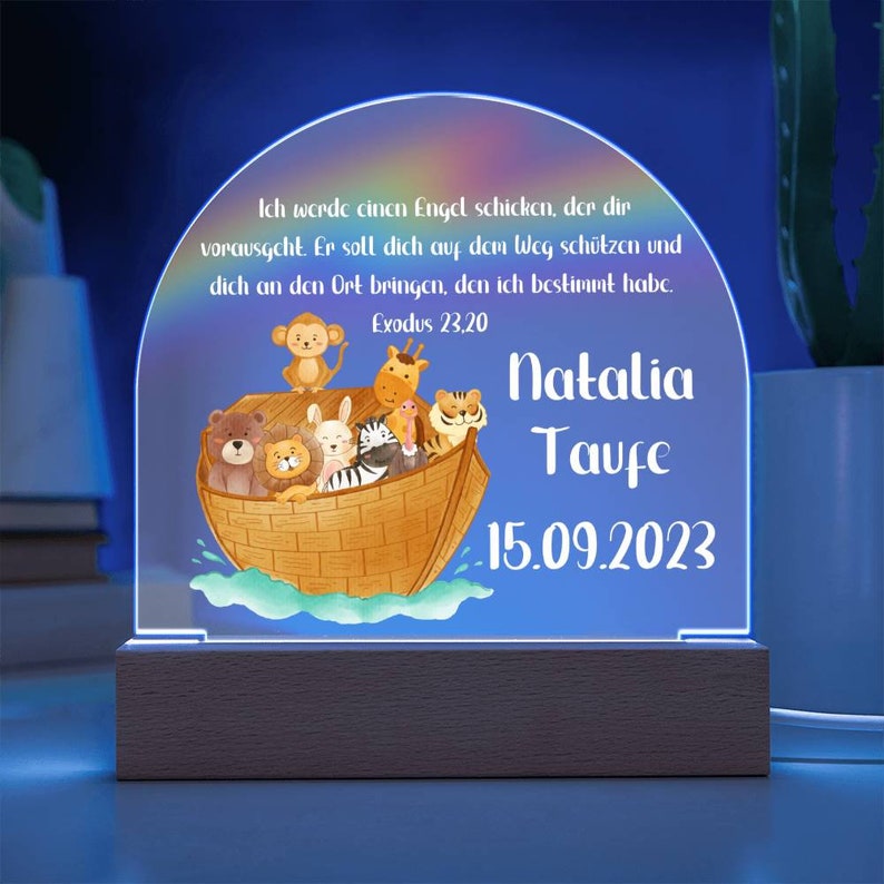 Geschenk Zur Taufe Personalisiert, Taufgeschenk Mädchen, Bibelspruch Taufe Geschenk, Taufgeschenk Von Patin, Taufgeschenk Junge image 2