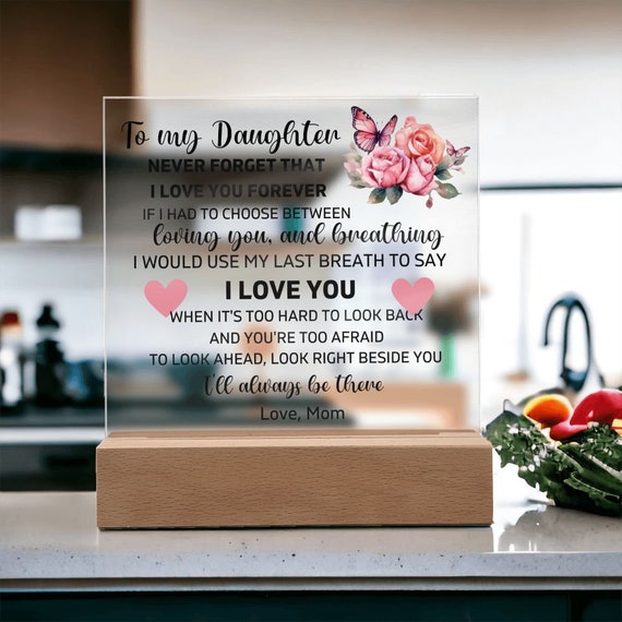 Placca A Cuore In Acrilico Per Figlia - Regalo Personalizzato Da Mamma E Papà
