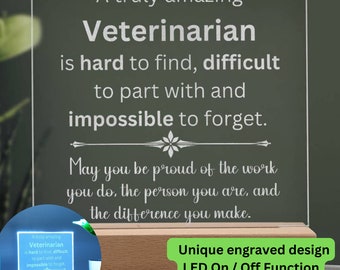 Dierenarts cadeau, dierenarts gepersonaliseerde gegraveerde acrylplaat, dierenarts bedankje, dierenarts waardering cadeau, dierenarts aanwezig