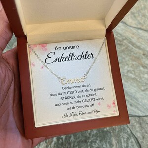 Geschenk An Enkelkind Personalisierte Namenskette, Geschenk Von Oma An Enkelin, Geschenk Für Enkeltochter Ausbildung, Enkelin Kette