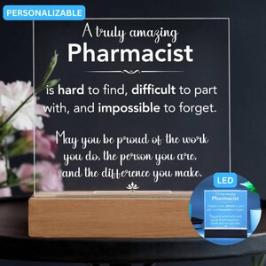 Pharmacist Christmas Gift Ideas, Pharmacy Technician Thank You Gift, Pharmacist Sign, RPH Gift RX Pharmacist Retirement Leaving Gift