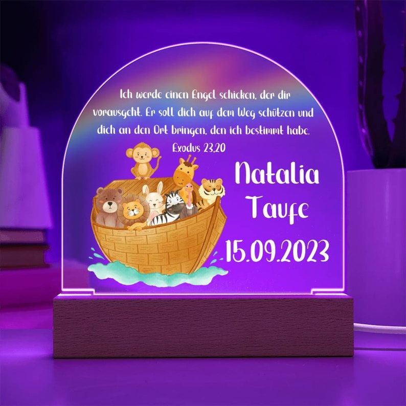 Geschenk Zur Taufe Personalisiert, Taufgeschenk Mädchen, Bibelspruch Taufe Geschenk, Taufgeschenk Von Patin, Taufgeschenk Junge image 5