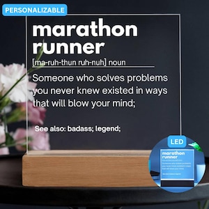 Marathon Gift Acrylic Plaque, Marathon Runner Gift, Funny Gifts For Marathon Runner, Congratulations Gifts Marathon, Gifts For Athlete