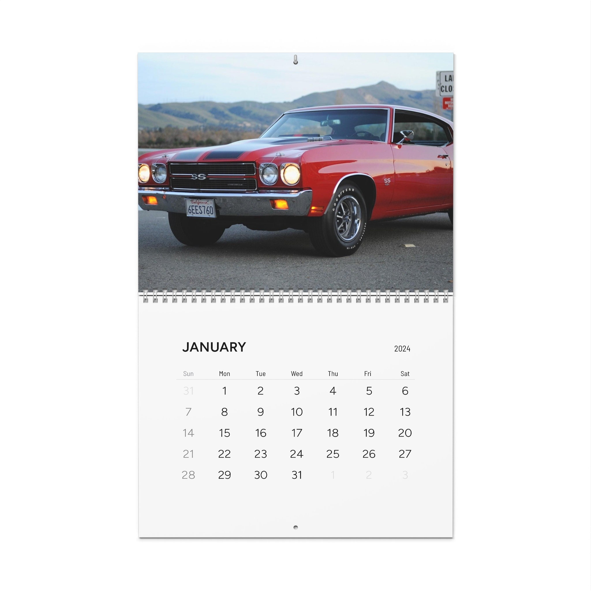 Classic Cars Calendar, Chevrolet Chevelle SS, Chevrolet Calendar