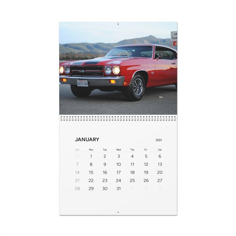 Classic Cars Calendar, Chevrolet Chevelle SS, Chevrolet Calendar