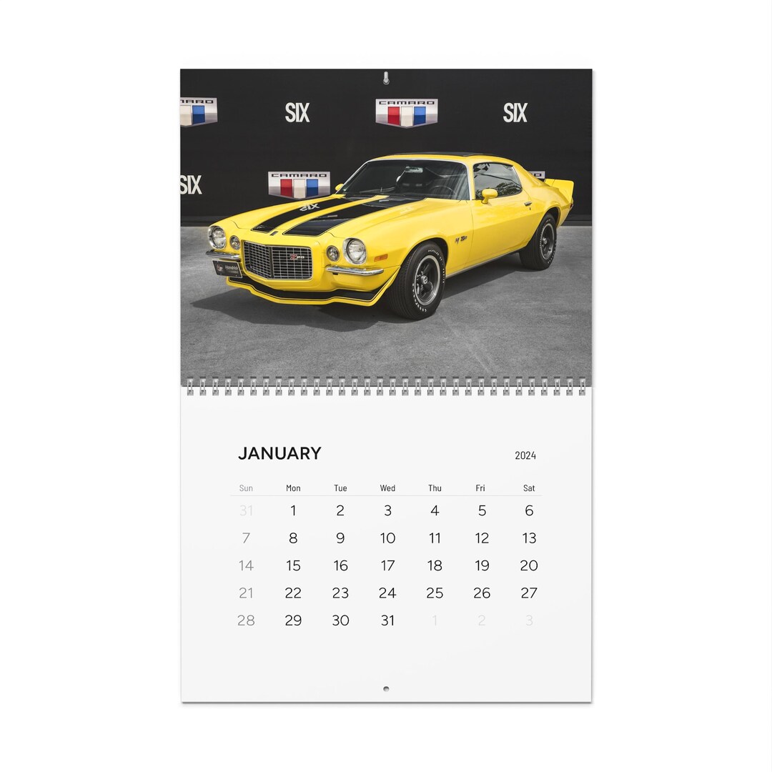 Classic Cars Calendar, Chevrolet Camaro, Chevrolet Calendar, Classic